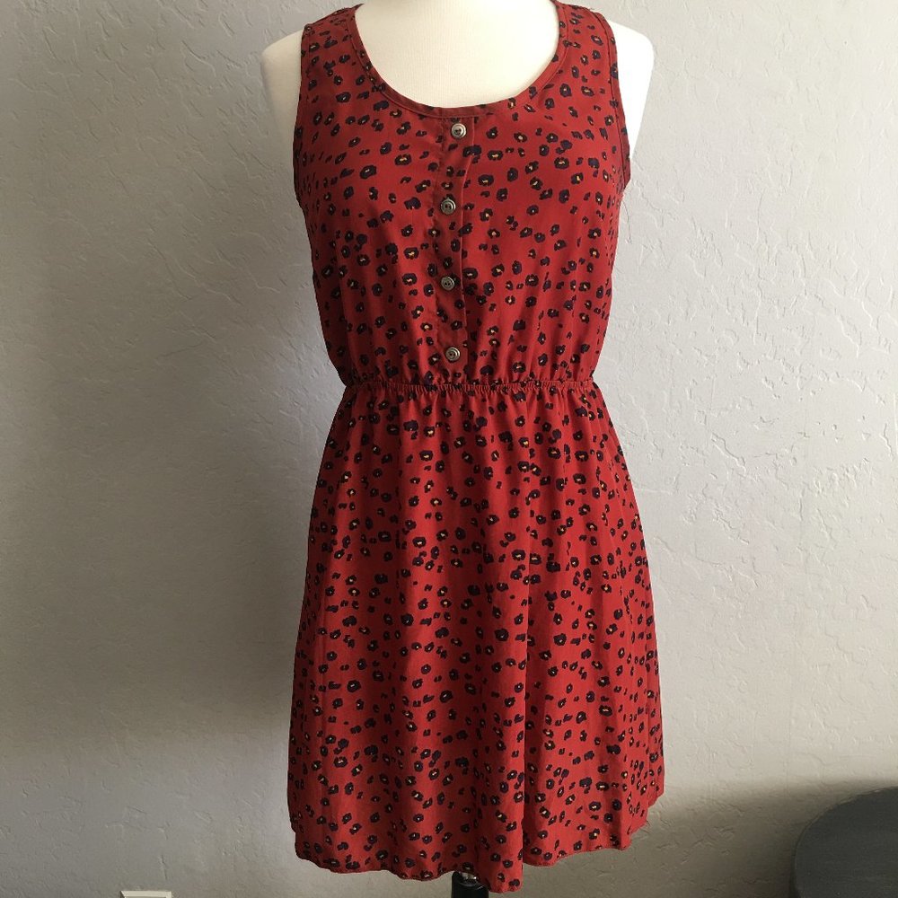 Edge Cheetah-print Dress; Size: M